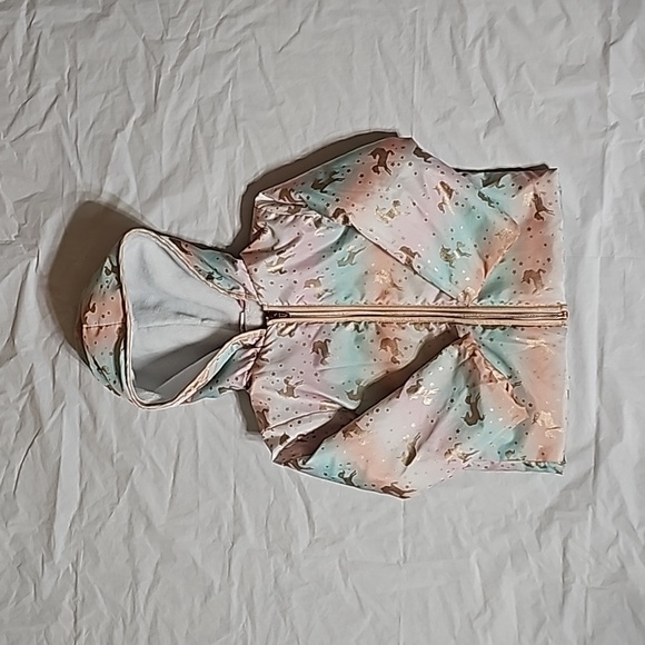 penelope mack ltd Girls Size 2T Multicolor Unicorn Hooded Zippered Jacket Used - Picture 2 of 12